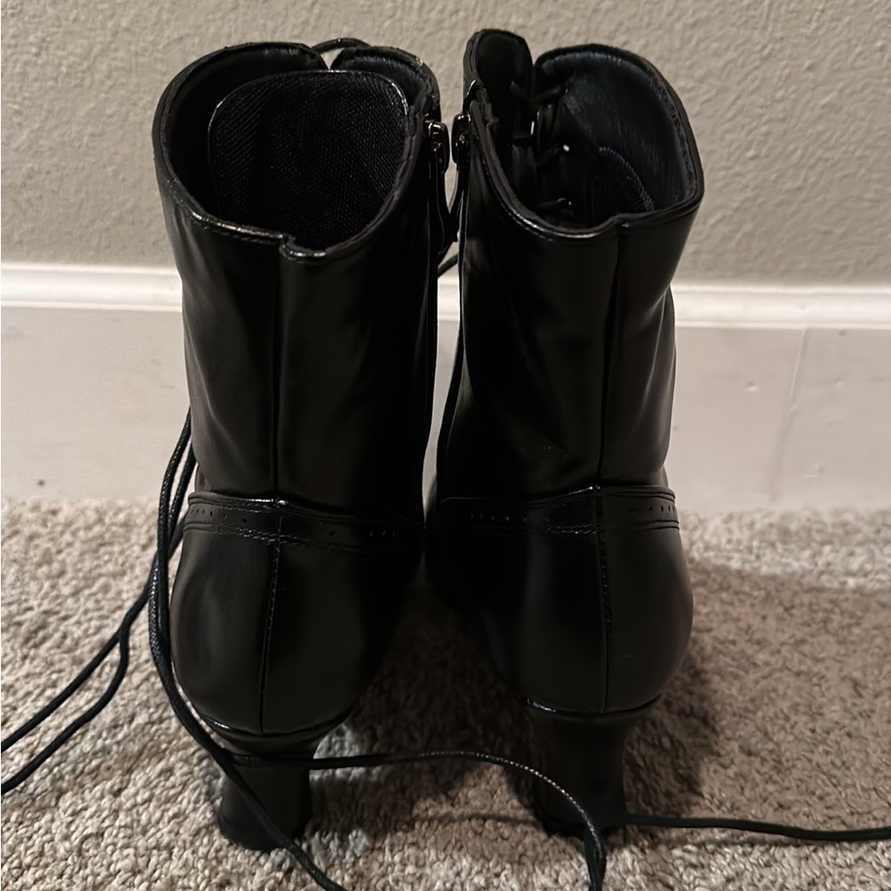 Victorian Boots Witch Cosplay Costume Renaissance Shoes Pirate Boots 6 - Picture 3 of 3